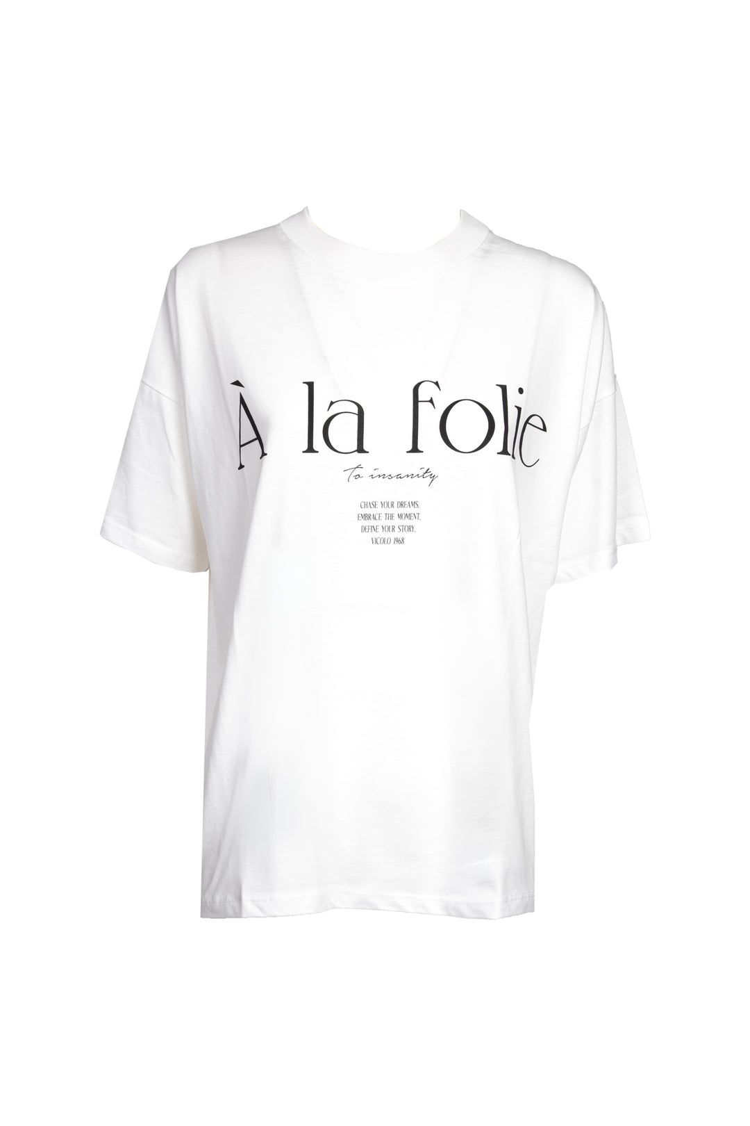 Vicolo - T-shirt over scritta "A la folie" Art. RD0299