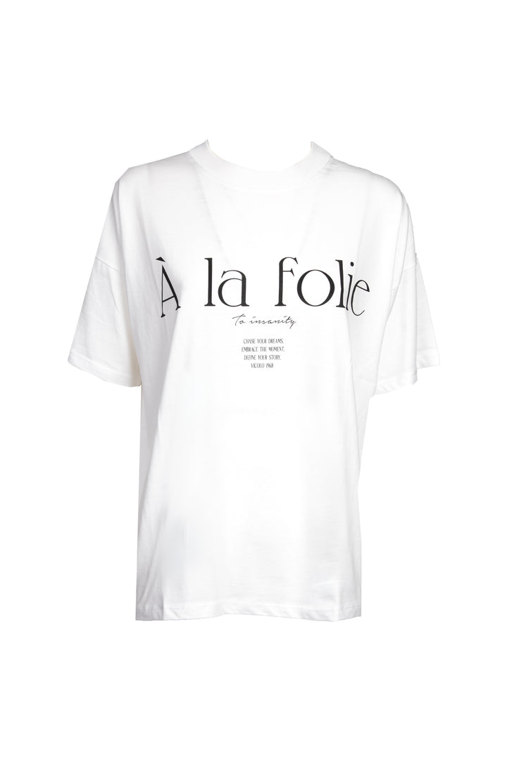 Vicolo - T-shirt over scritta "A la folie" Art. RD0299