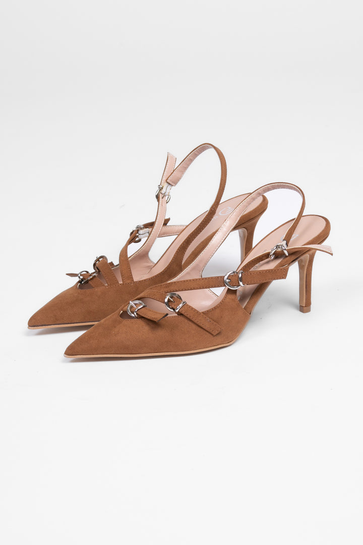 Divine Follie - Décolleté scamosciata con cinturini Art. 1830SG