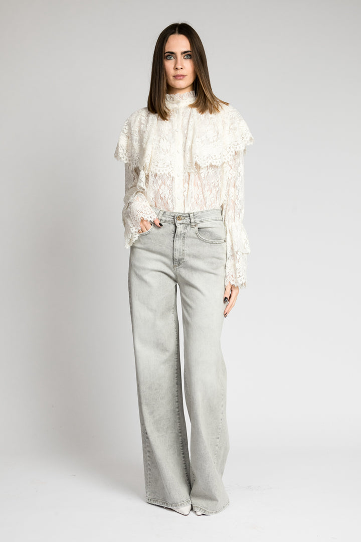 Tensione In - Camicia in pizzo con rouches Art. GX358