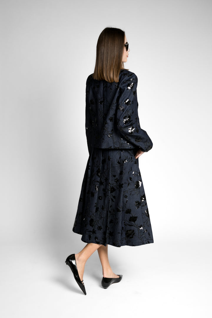 Vicolo - Giacca corta denim con paillettes Art. TD0218