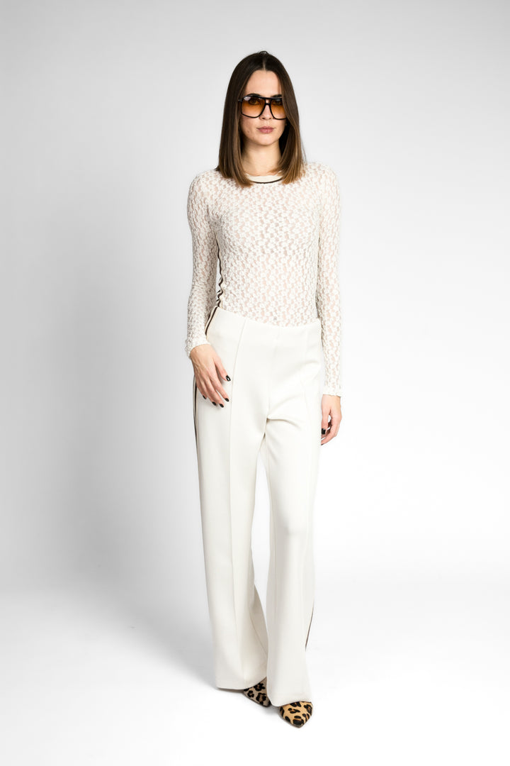 Vicolo - Maglia in pizzo banda laterale Art. TD0942