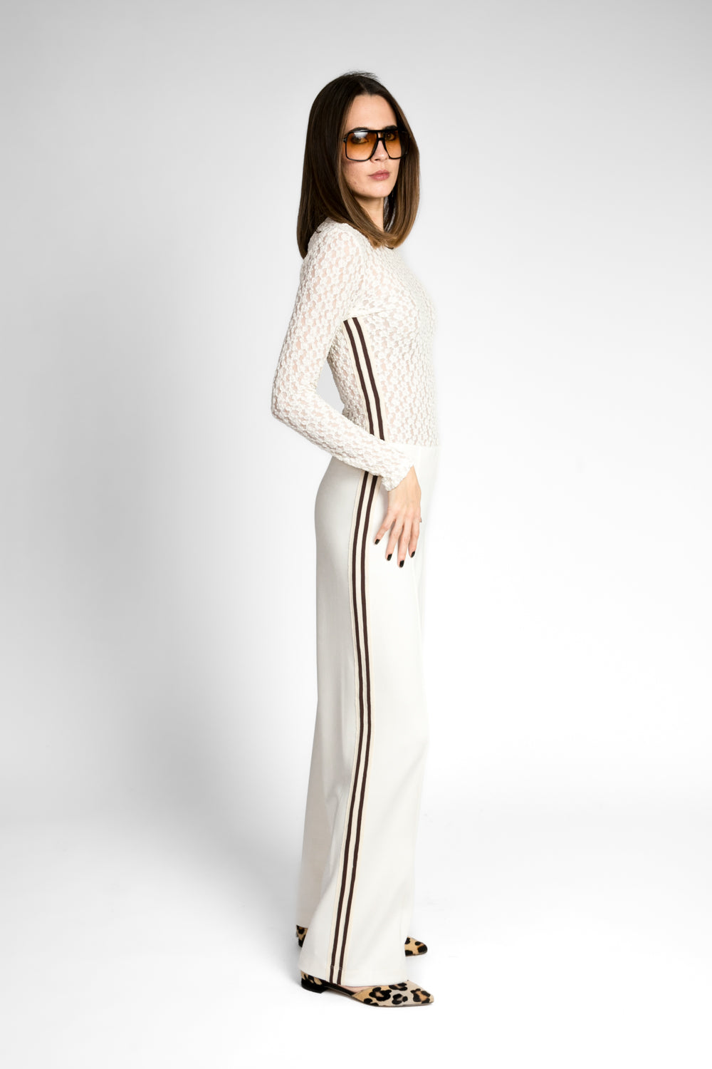 Vicolo - Maglia in pizzo banda laterale Art. TD0942