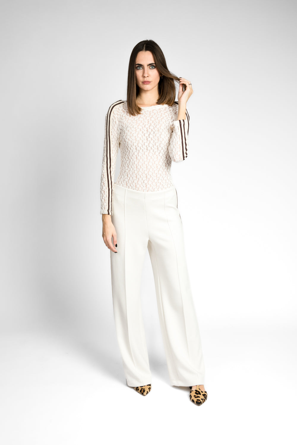 Vicolo - Pantalone neoprene con banda laterale Art. TD0923
