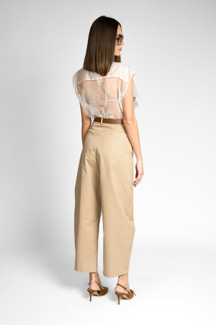 Vicolo - Camicia smanicata in pizzo Art. TD0940