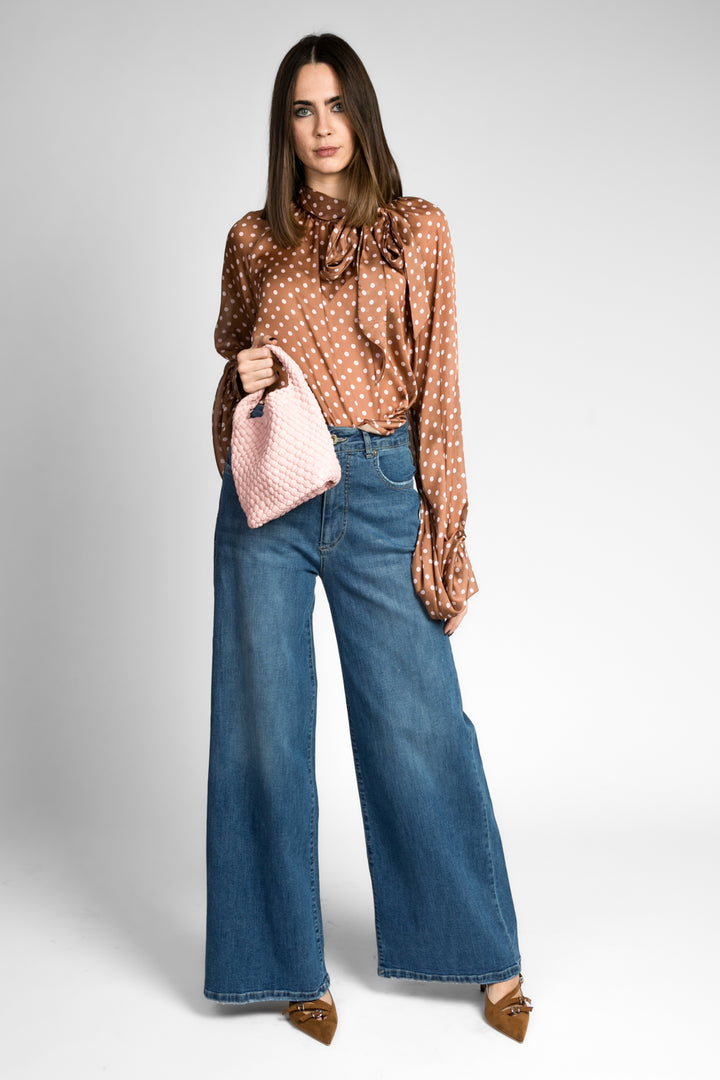 Tensione In - Blusa pois con fiocco Art. 25C6575