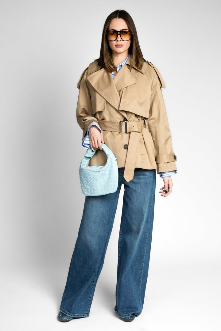 Vicolo - Trench doppiopetto con cinta Art. TD0015