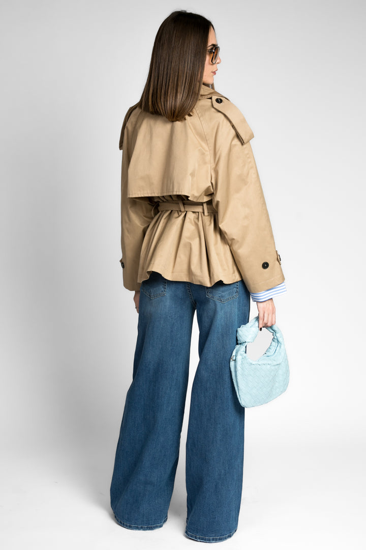 Vicolo - Trench doppiopetto con cinta Art. TD0015