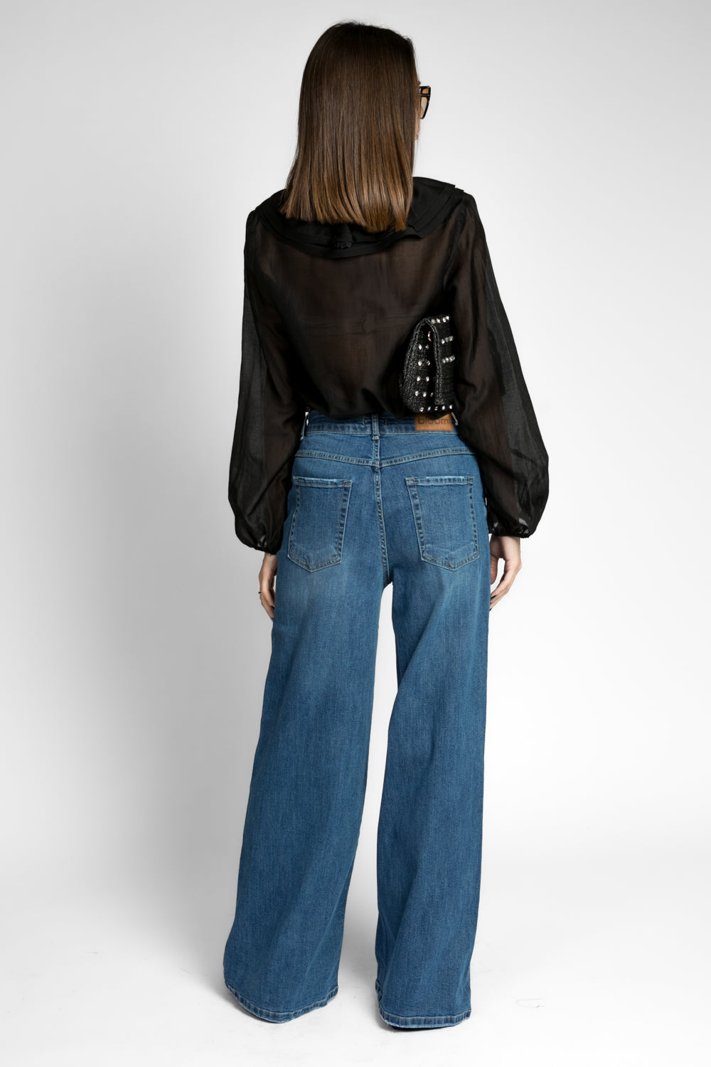 Vicolo - Blusa scollo a v con rouches e laccio Art. TD0211