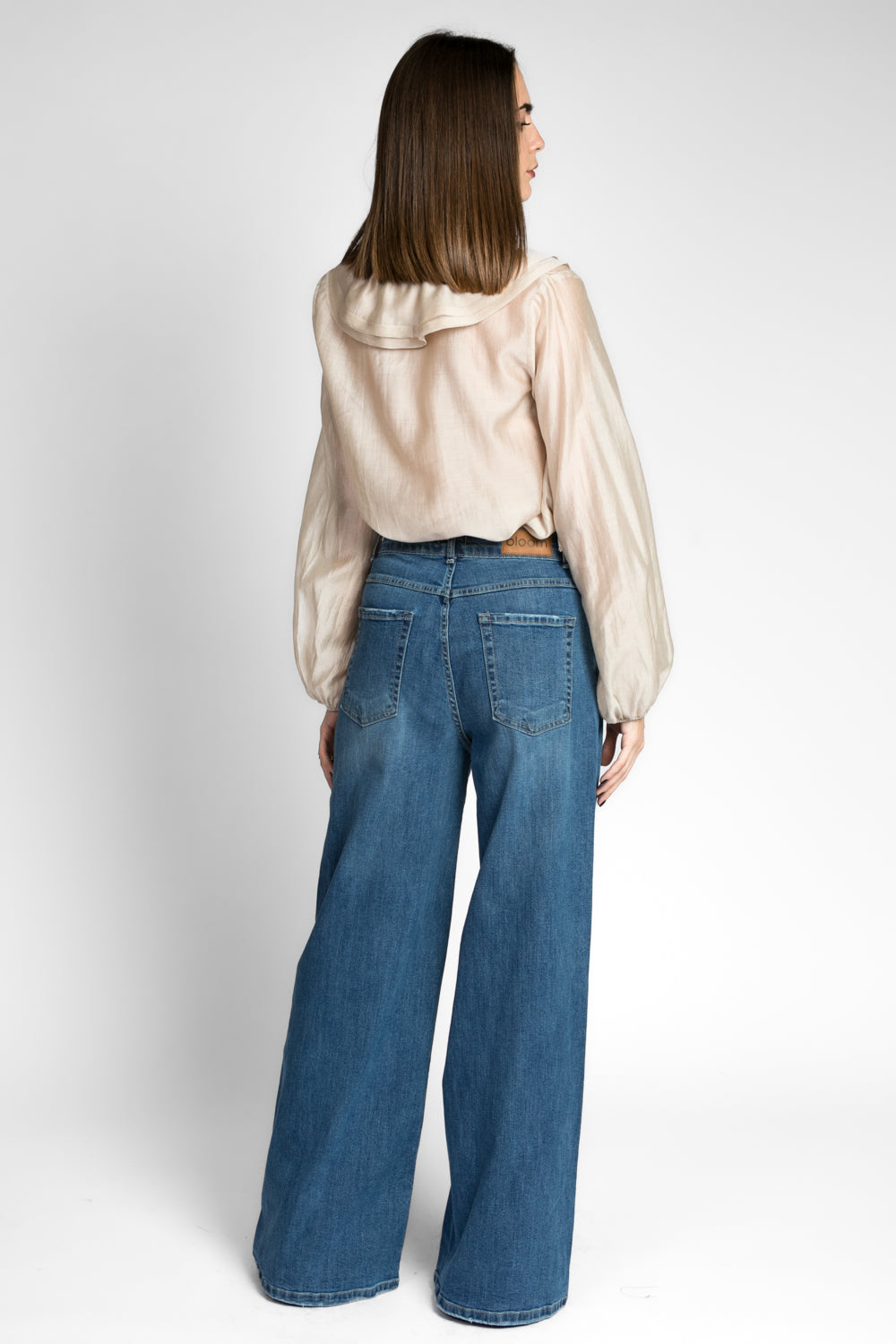 Vicolo - Blusa scollo a v con rouches e laccio Art. TD0211