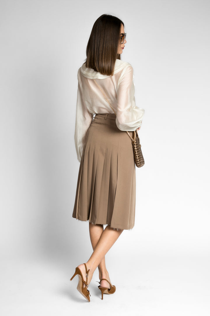 Vicolo - Gonna a teli plissé con sottogonna pizzo Art. TD0105