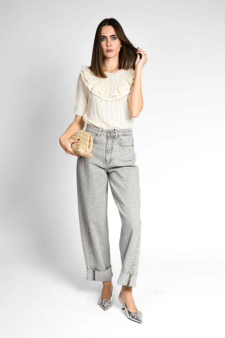 Tensione In - Jeans con risvolto taglio vivo Art. WILL-GREY