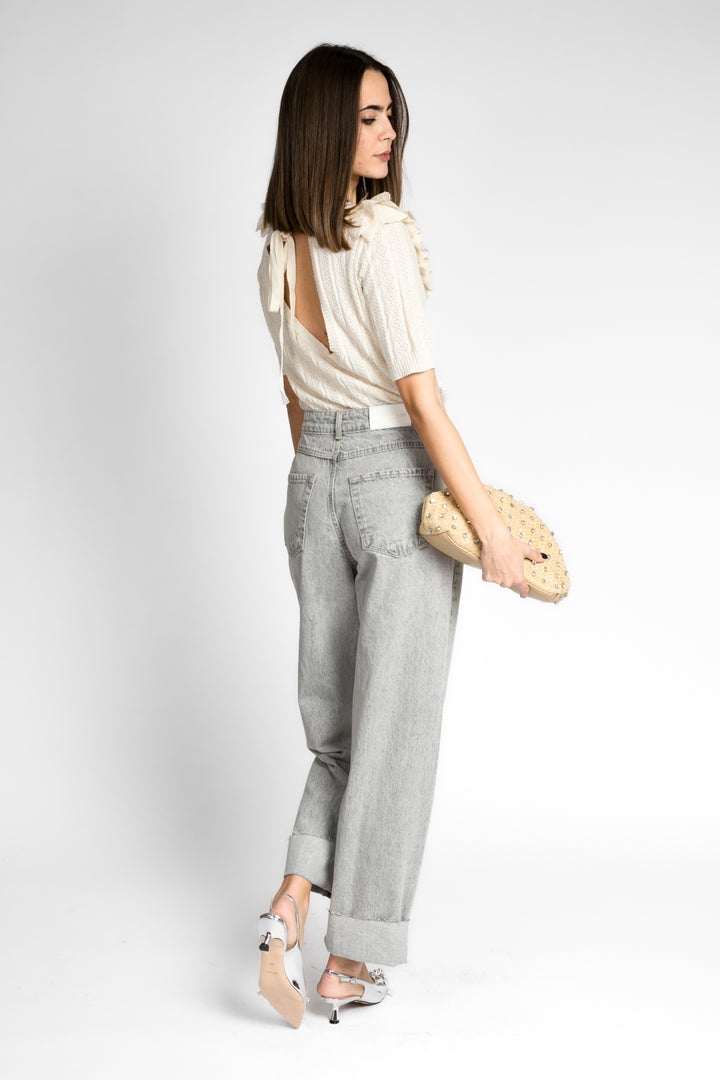 Tensione In - Jeans con risvolto taglio vivo Art. WILL-GREY