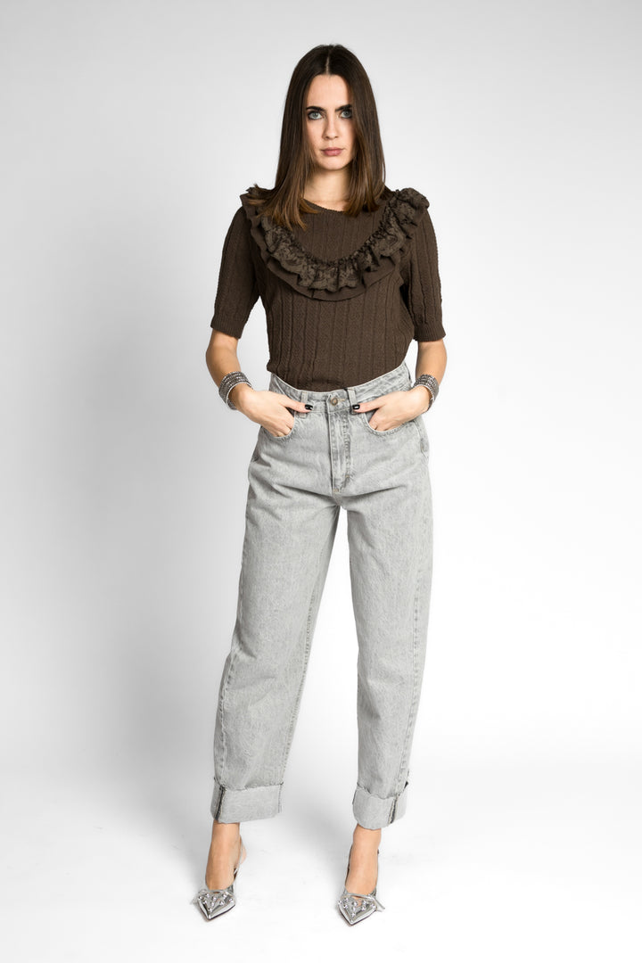 Vicolo - Maglia manica corta con rouches Art. 22077D