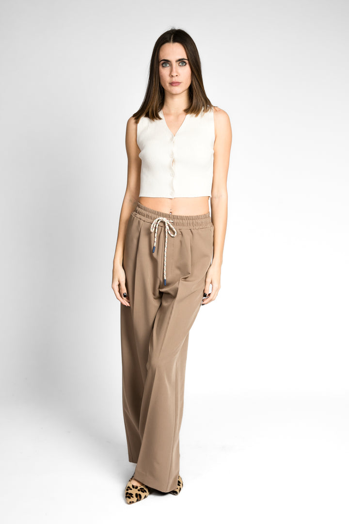 Vicolo - Gilet crop a costine Art. 22035D