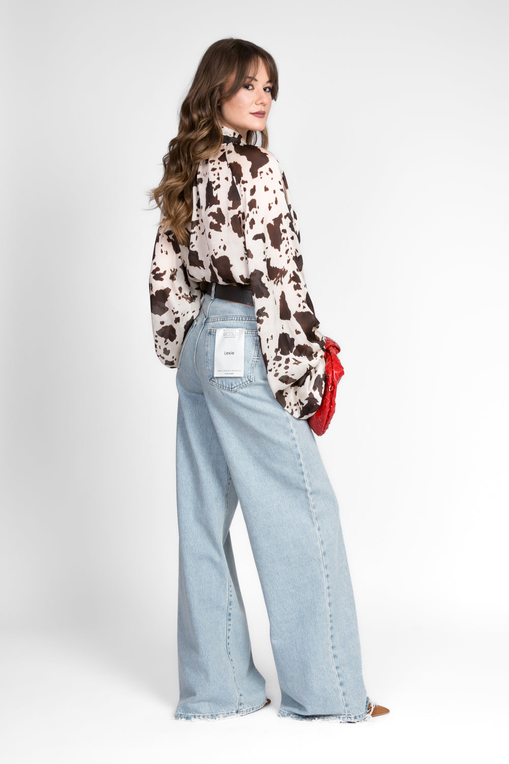 Tensione In - Blusa con fiocco fantasia muccata Art. 25C6902