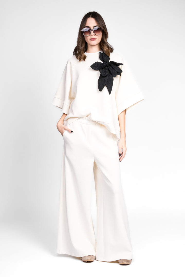 Tensione In - Pantalone palazzo in neoprene Art. 1106PE25