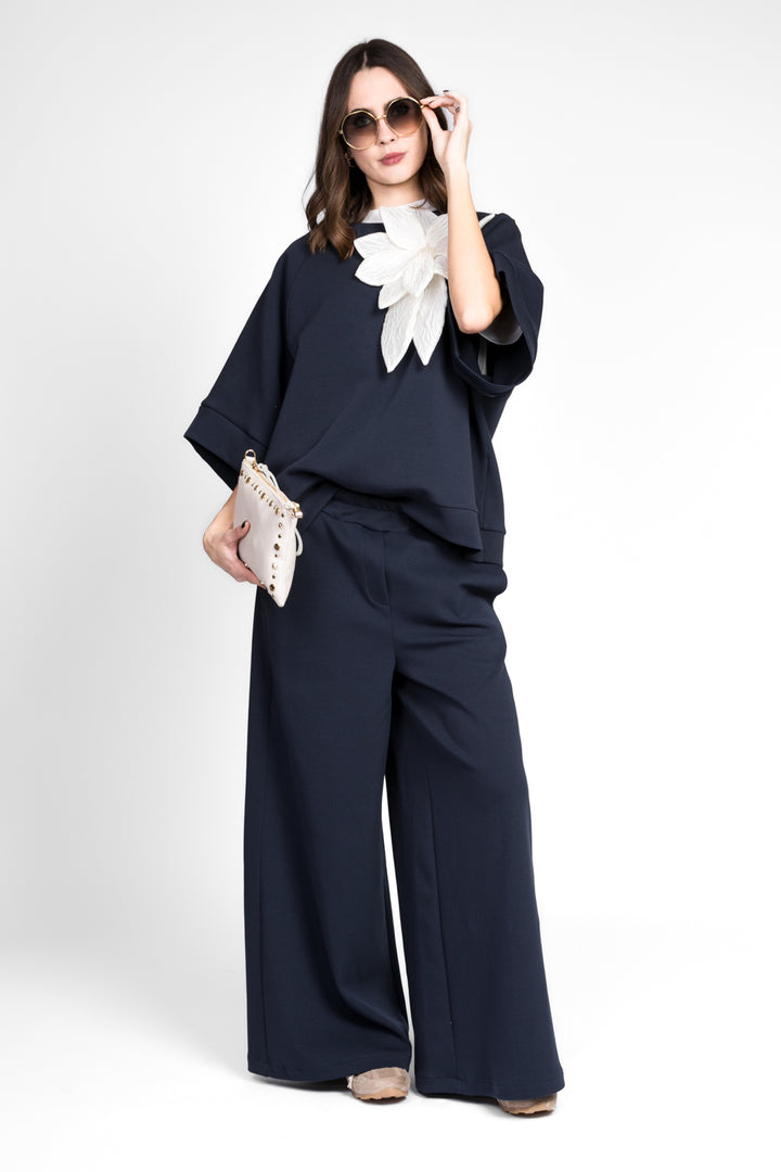 Tensione In - Pantalone palazzo in neoprene Art. 1106PE25