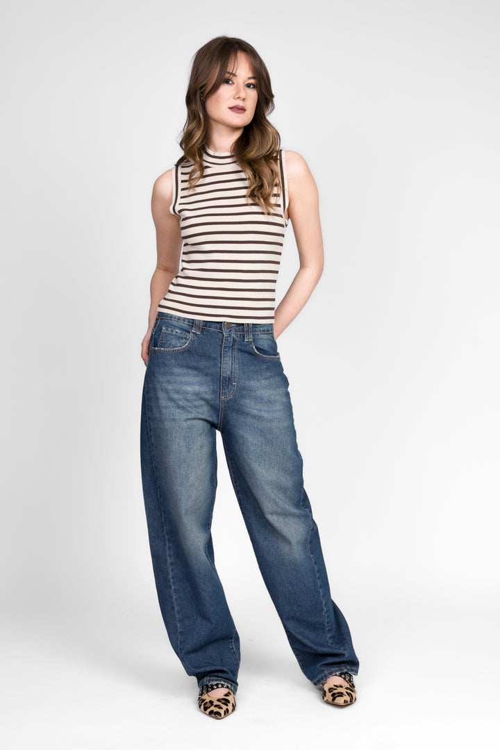 Vicolo - Top in maglia a righe Art. 44020D