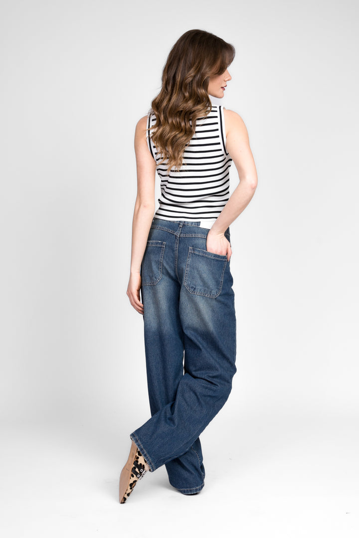 Vicolo - Top in maglia a righe Art. 44020D