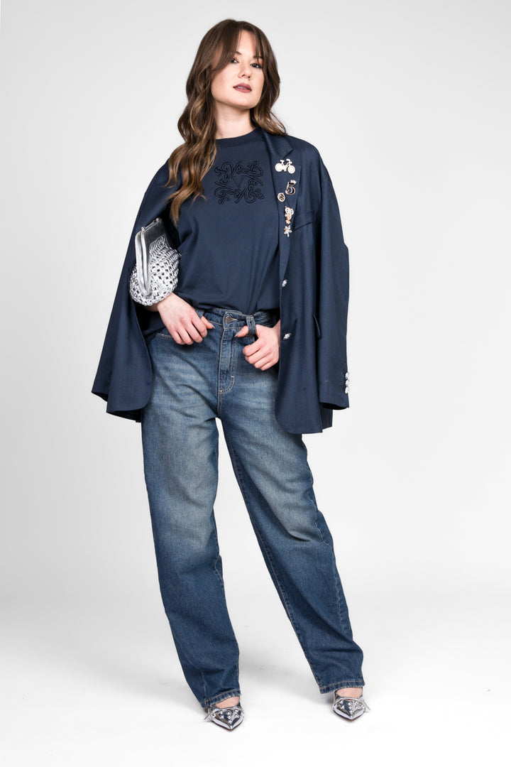 Vicolo - T-shirt con ricamo logo Art. RD0119