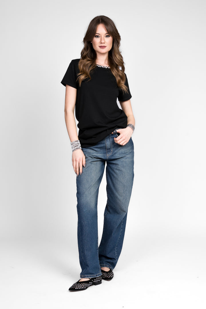 Vicolo - T-shirt con girocollo gioiello Art. RD0150