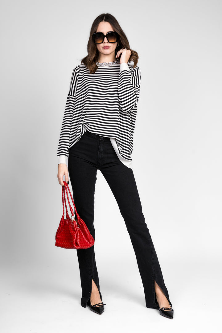 Vicolo - Maglia rigata girocollo Art. 44024D