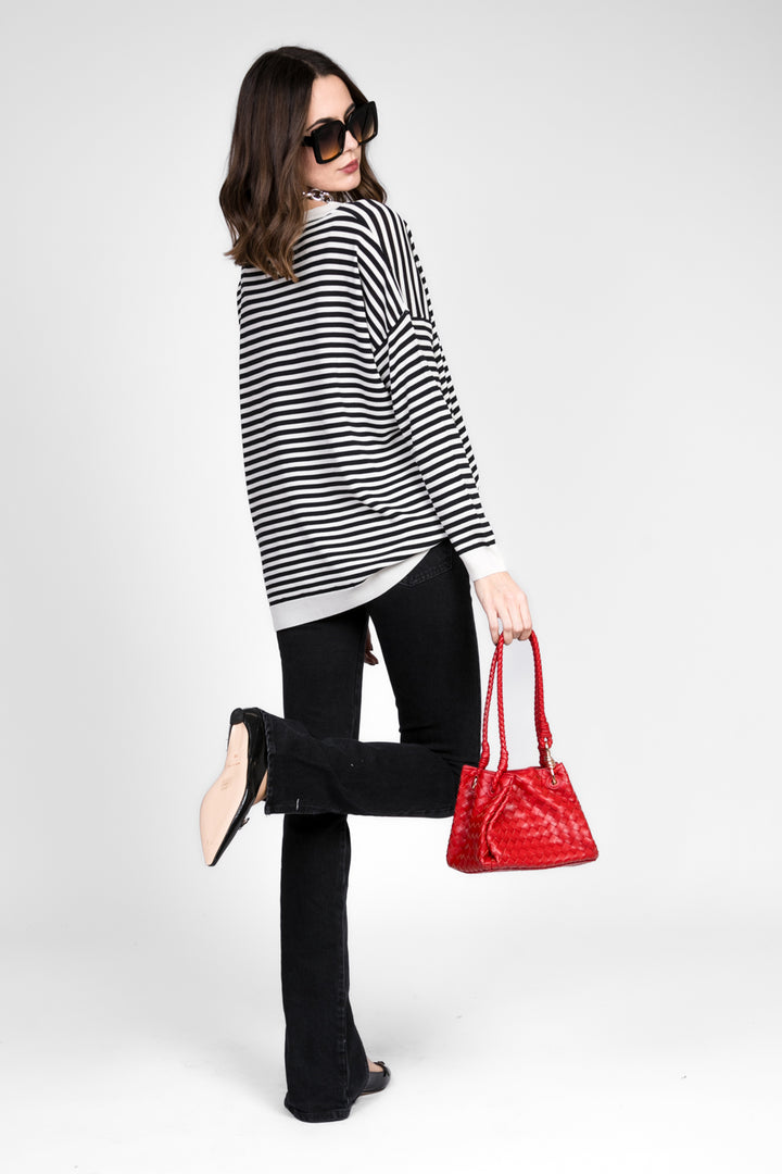 Vicolo - Maglia rigata girocollo Art. 44024D