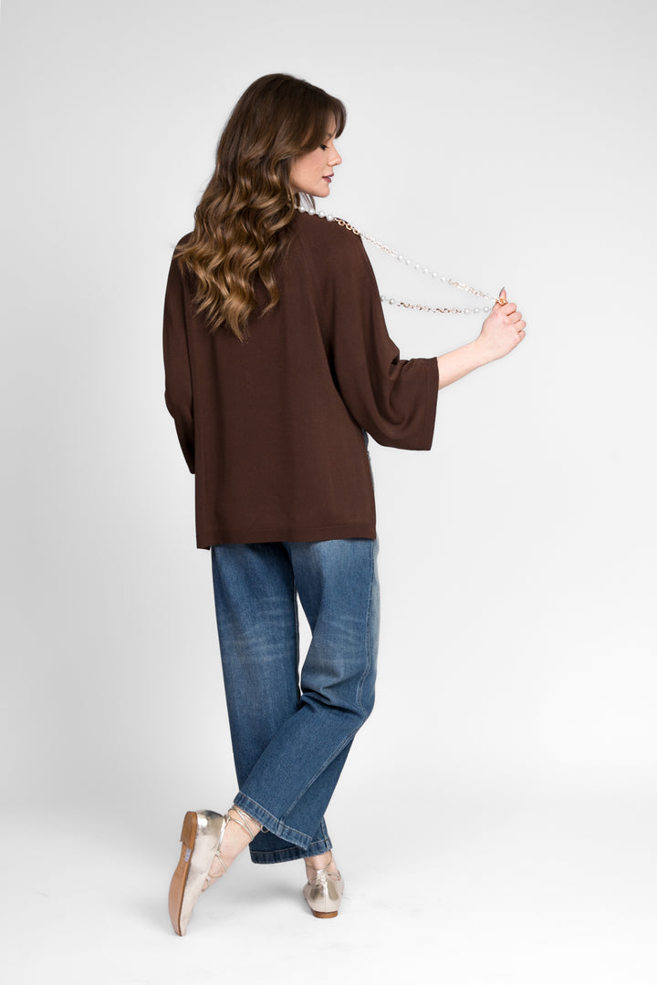 Vicolo - Maglia girocollo con spacchi Art. 22061D