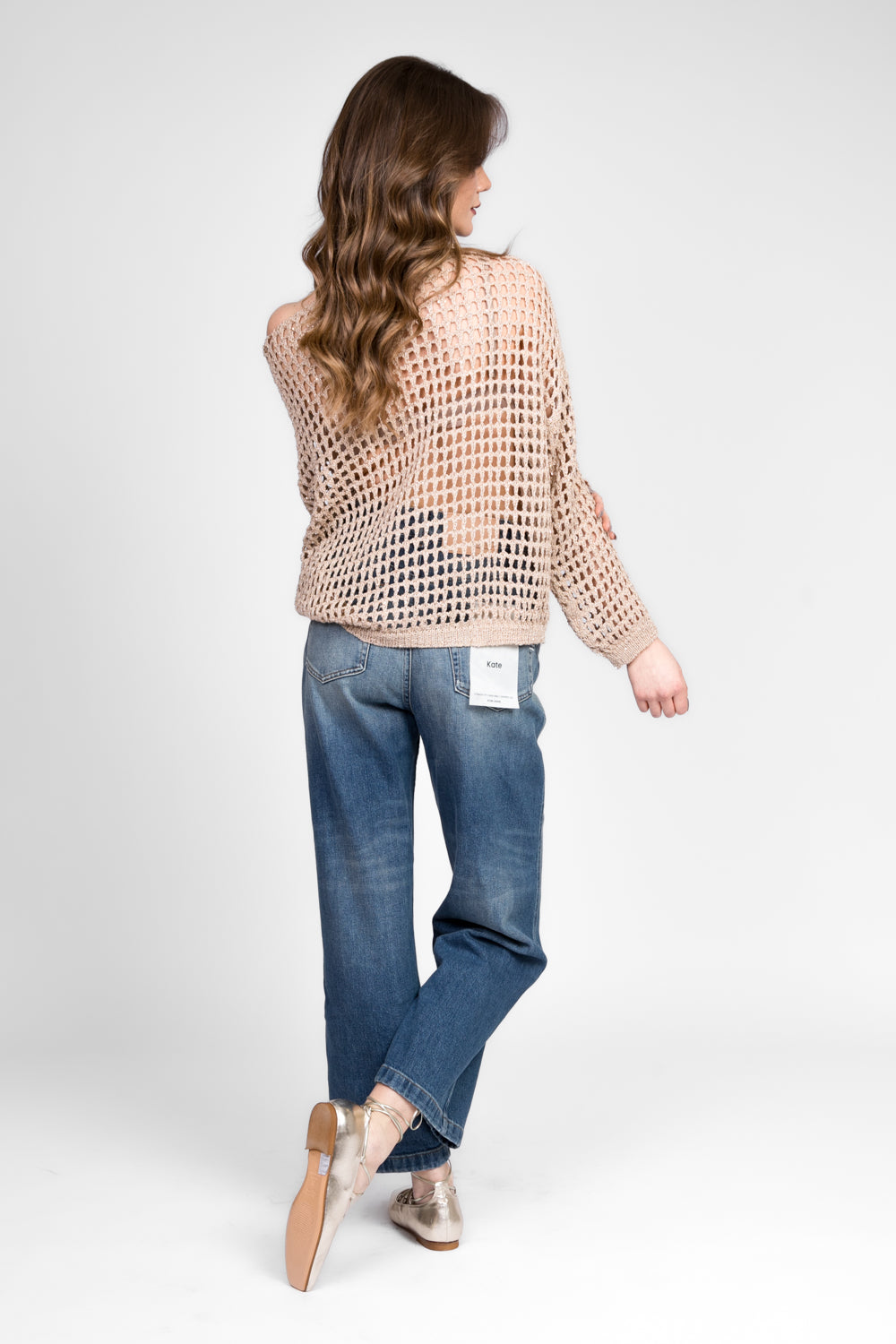 Vicolo - Maglia traforata con micro paillettes Art. 55012D