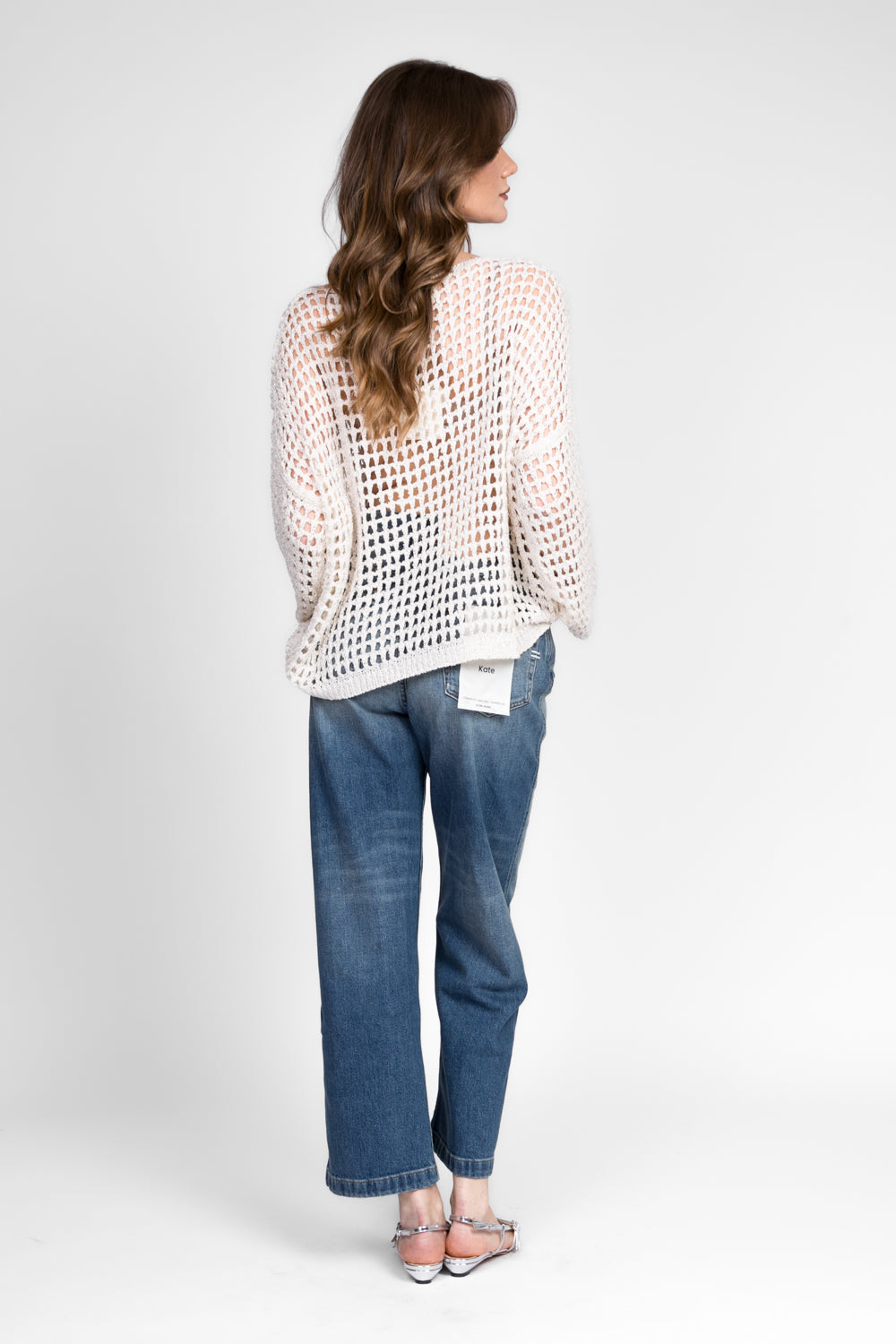Vicolo - Maglia traforata con micro paillettes Art. 55012D