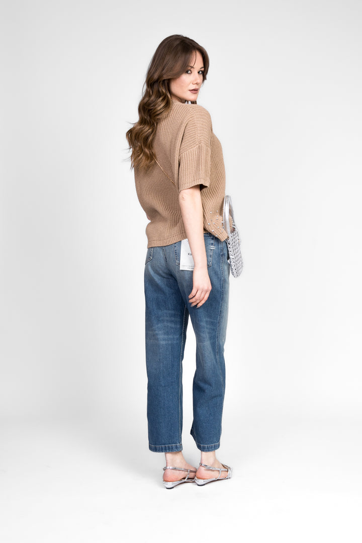 Vicolo - Maglia mezza manica con strass Art. 55017D