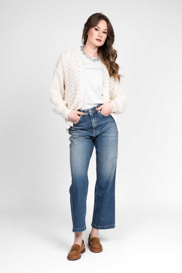 Vicolo - Cardigan scollo a V con strass Art. 55018D