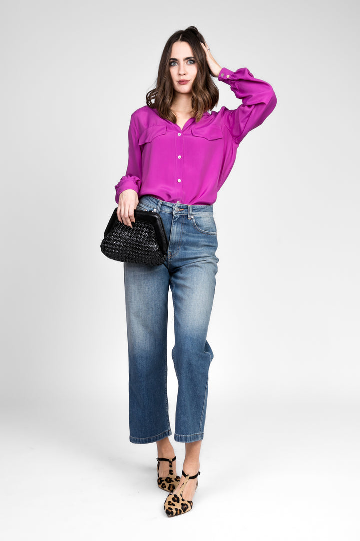 Emunà - Camicia misto seta con taschini Art. CM13-0061