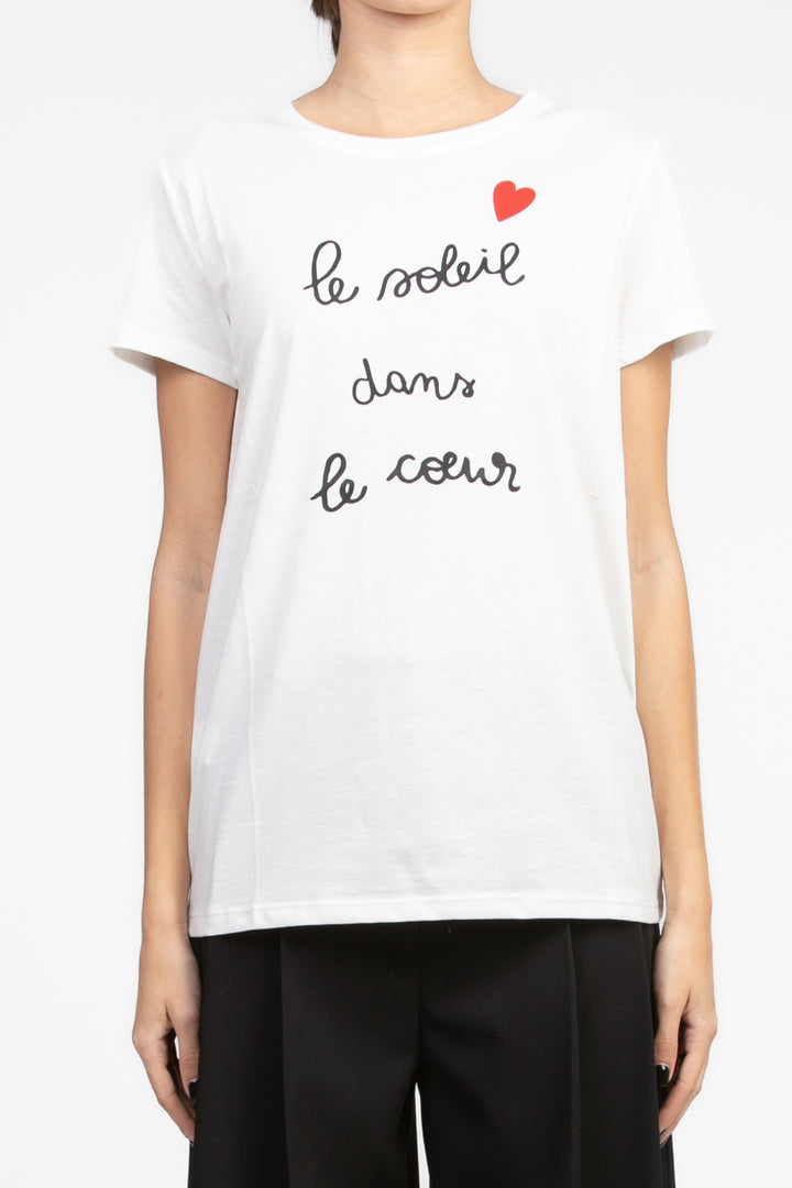Vicolo - T- shirt stampa "Le soleil dans le coeur" Art. RD0381