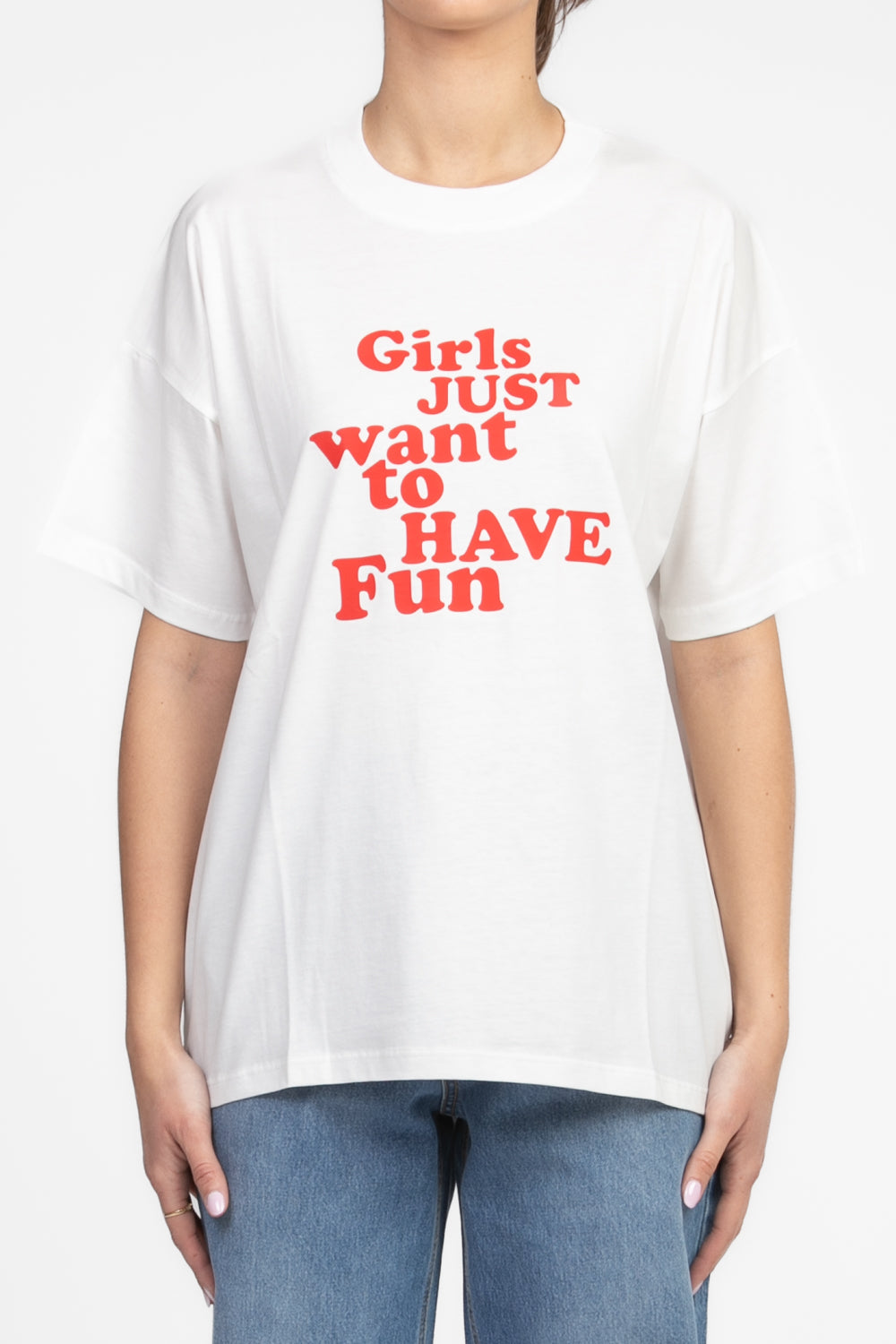 Vicolo - T-shirt stampa "Girls just want to have fun" Art. RD0312