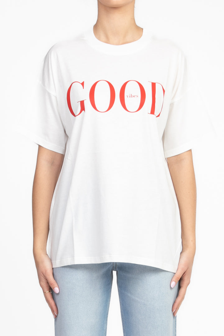 Vicolo - T-Shirt stampa "Good" Art. RD0152