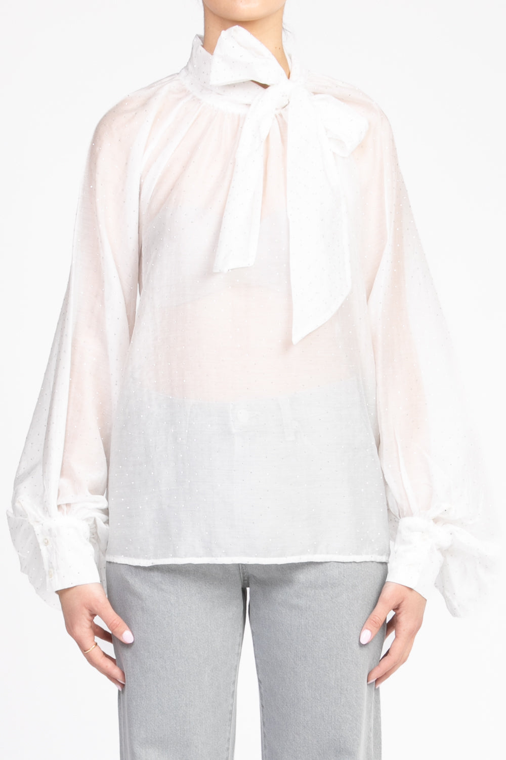 Vicolo - Blusa strass con fiocco Art. TD1183