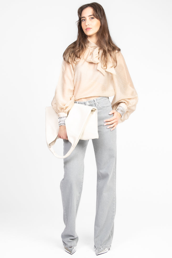 Vicolo - Blusa strass con fiocco Art. TD1183