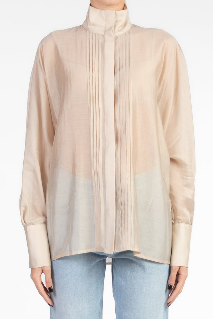 Dixie - Camicia collo coreano con pieghe sul davanti Art. C319W057