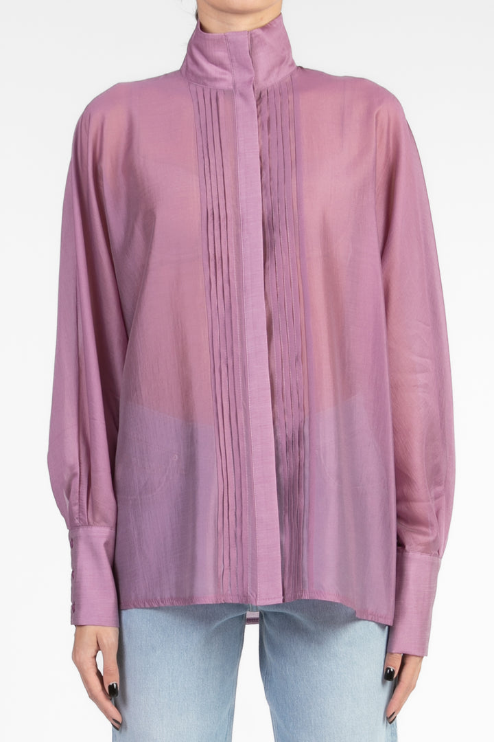 Dixie - Camicia collo coreano con pieghe sul davanti Art. C319W057