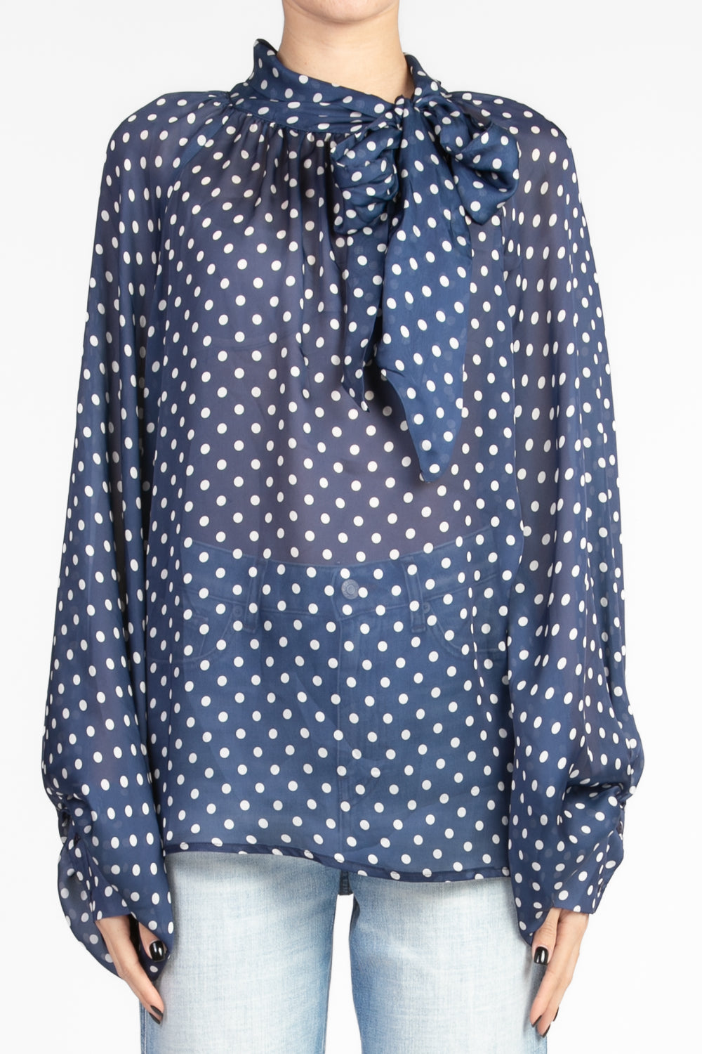 Tensione In - Blusa pois con fiocco Art. 25C6575