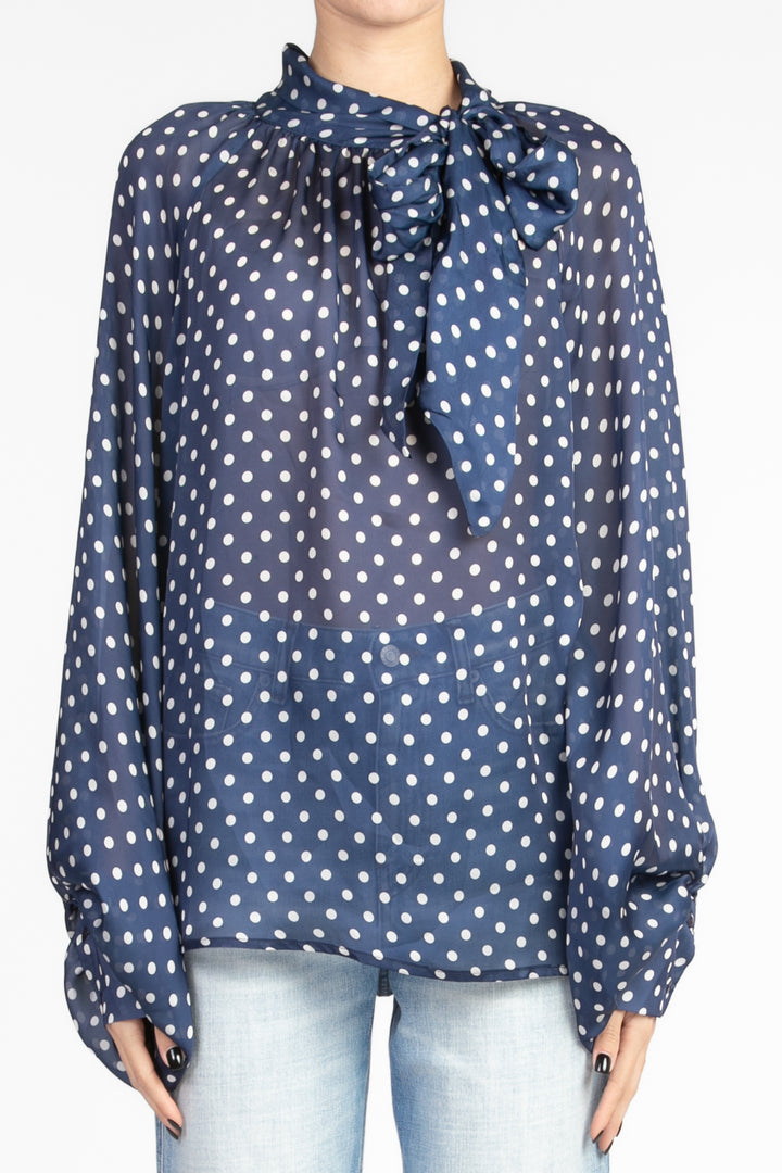 Tensione In - Blusa pois con fiocco Art. 25C6575