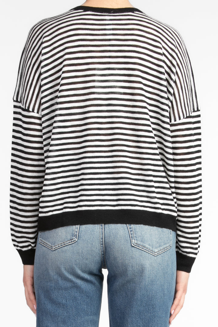 Tensione In - Maglia rigata scollo a V Art. XL24266-A