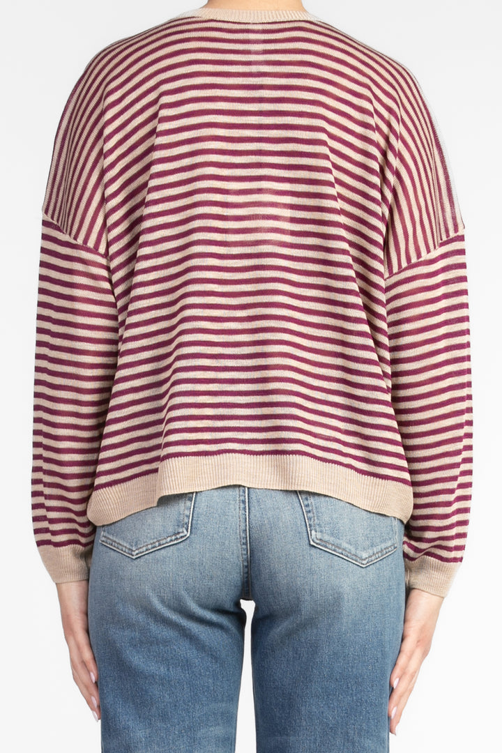 Tensione In - Maglia rigata scollo a V Art. XL24266-A