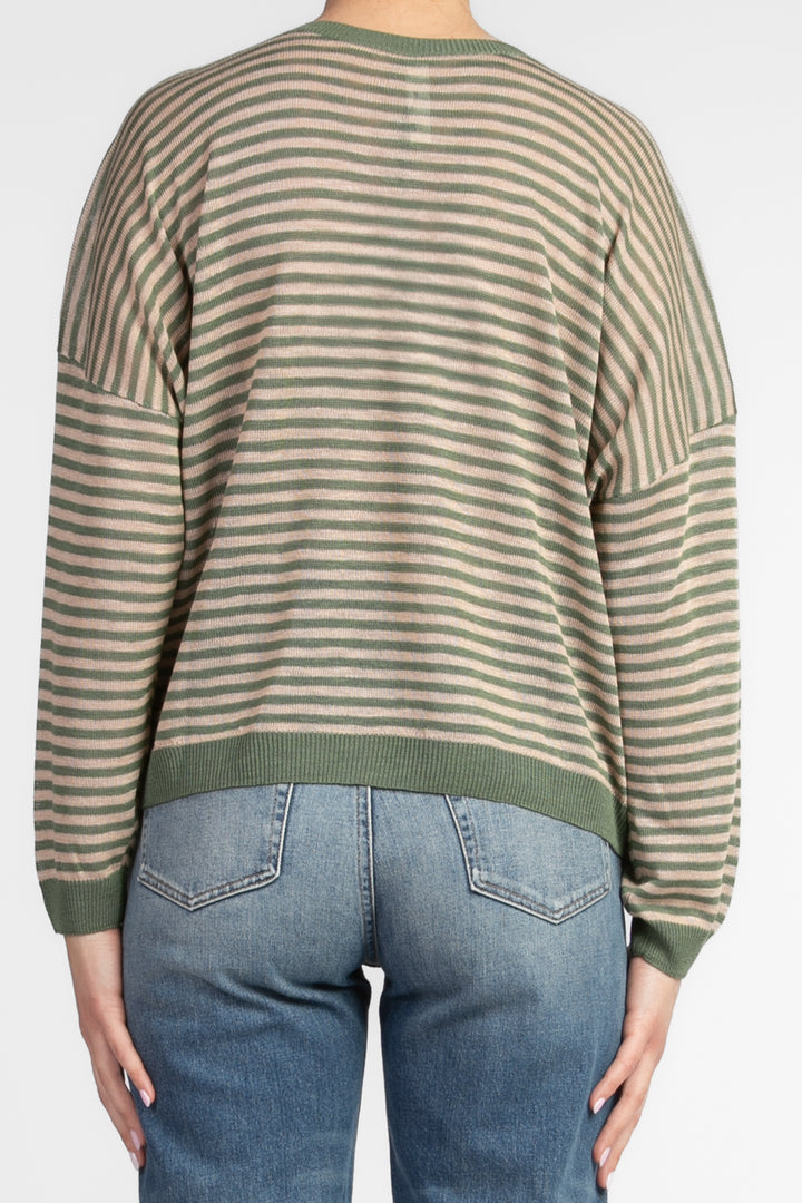 Tensione In - Maglia rigata scollo a V Art. XL24266-A