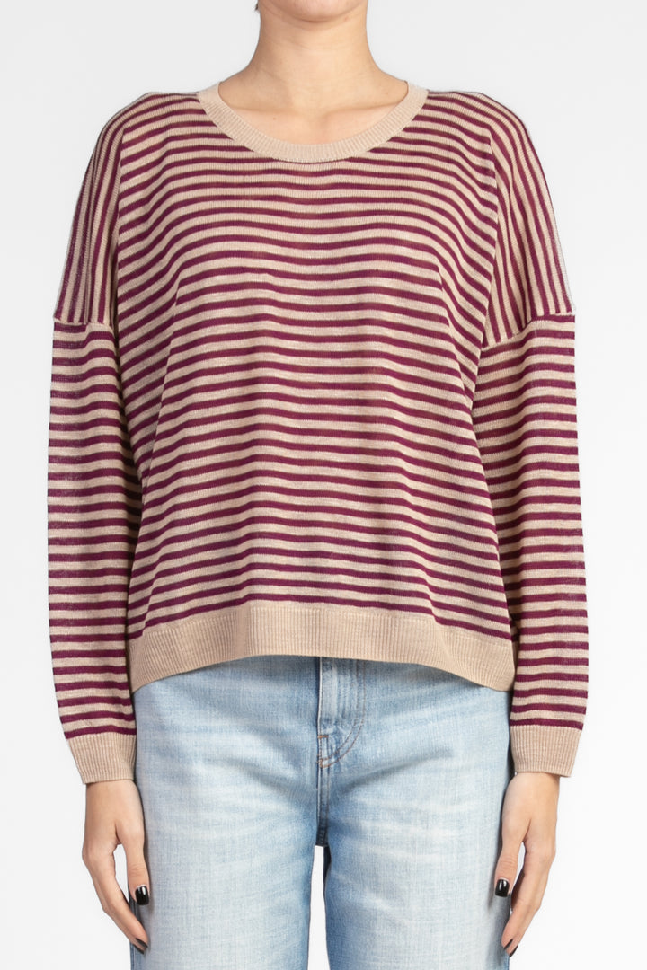 Tensione In - Maglia girocollo rigata Art. XL24265PE25