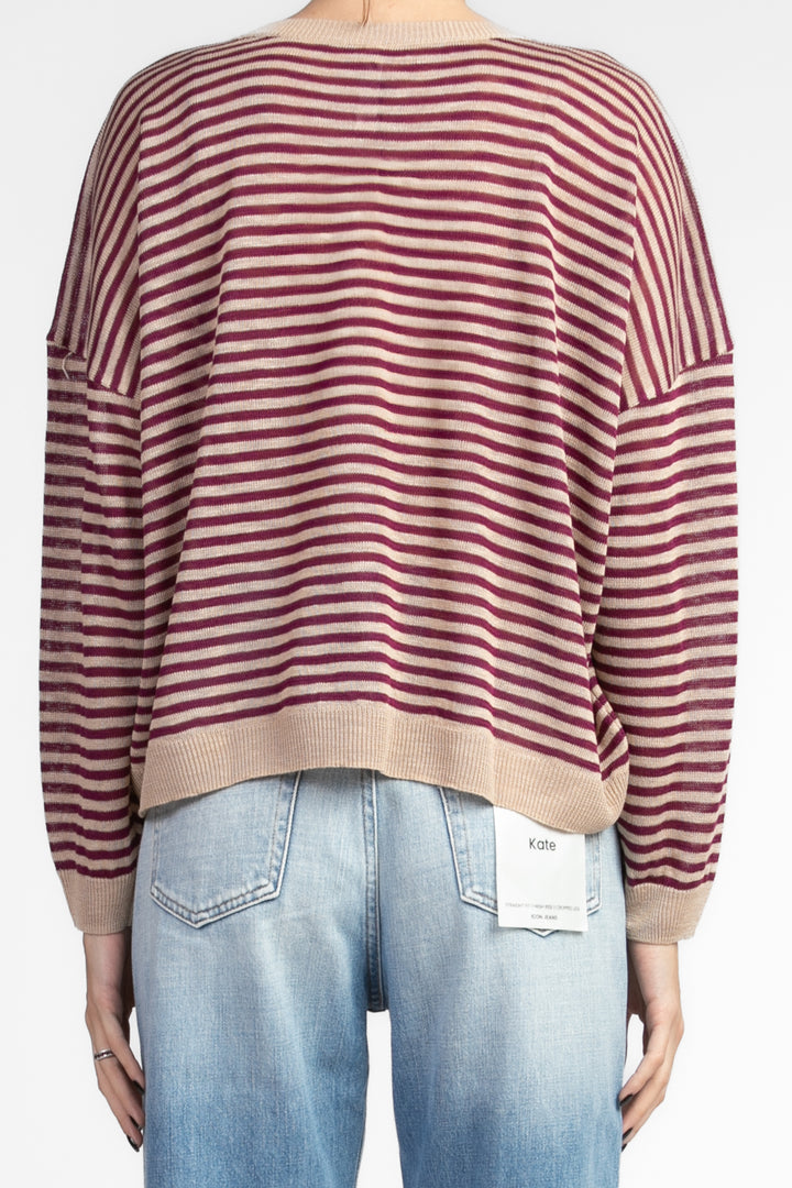 Tensione In - Maglia girocollo rigata Art. XL24265PE25