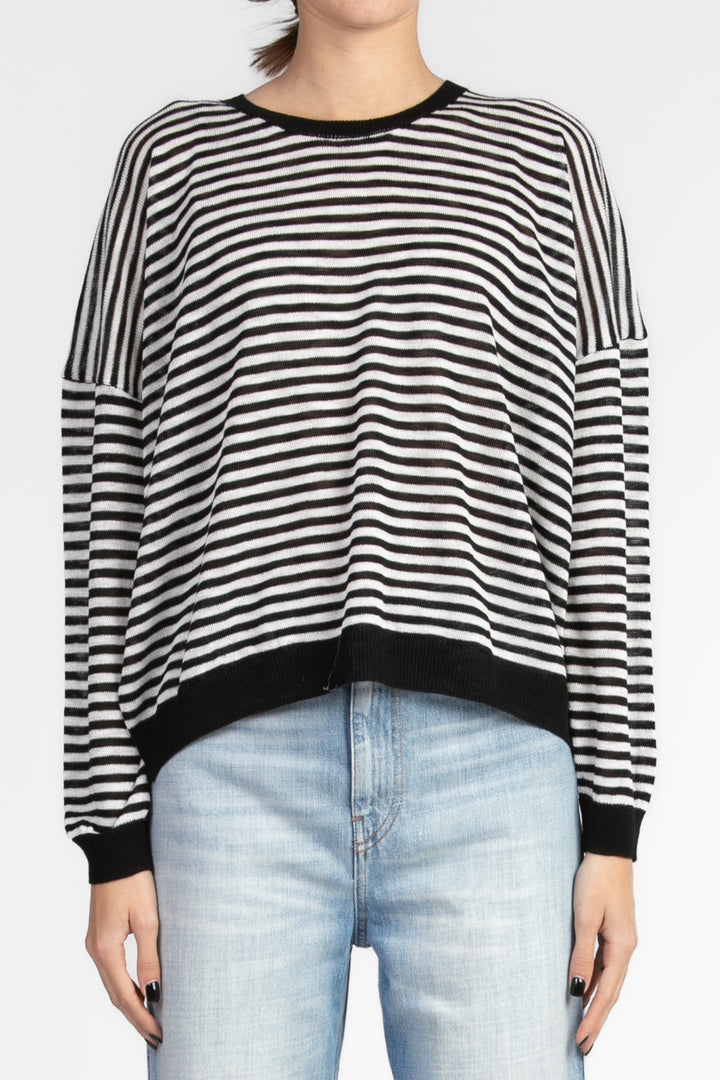 Tensione In - Maglia girocollo rigata Art. XL24265PE25