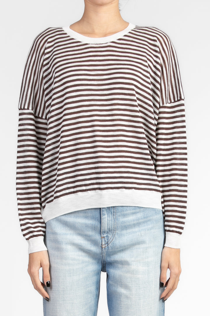 Tensione In - Maglia girocollo rigata Art. XL24265PE25